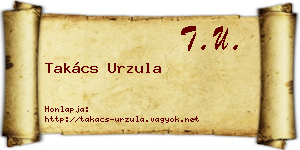 Takács Urzula névjegykártya